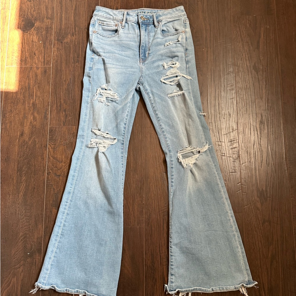Women’s American Eagle AE Stretch Flare Jeans 2 Short